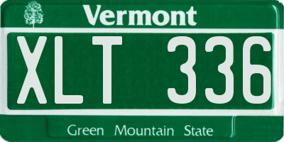 VT license plate XLT336