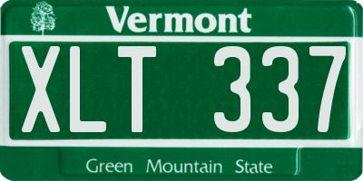 VT license plate XLT337