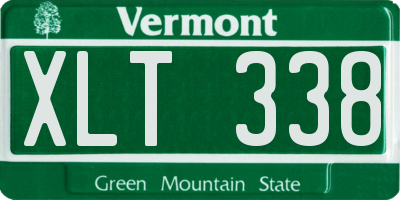 VT license plate XLT338