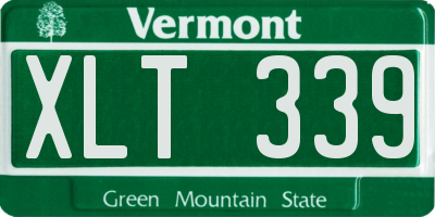 VT license plate XLT339