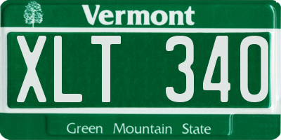 VT license plate XLT340