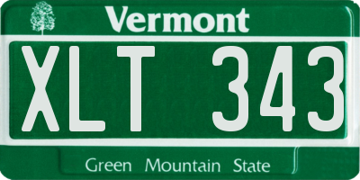 VT license plate XLT343