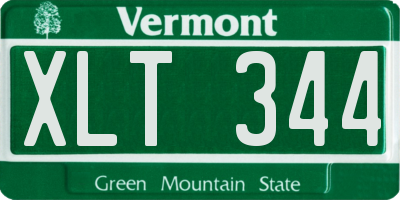 VT license plate XLT344