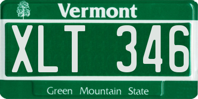 VT license plate XLT346