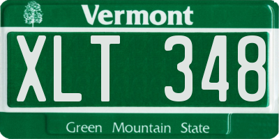 VT license plate XLT348