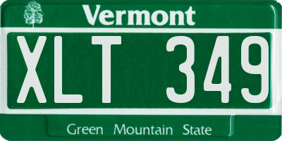 VT license plate XLT349