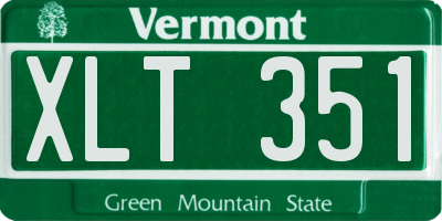VT license plate XLT351