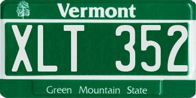 VT license plate XLT352