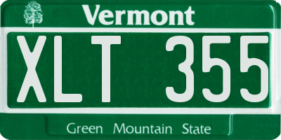 VT license plate XLT355