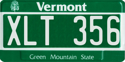 VT license plate XLT356