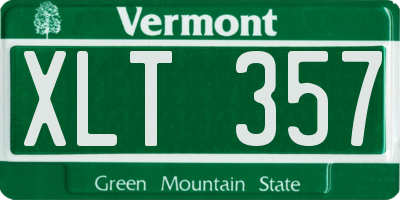 VT license plate XLT357