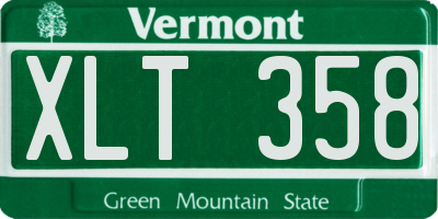VT license plate XLT358