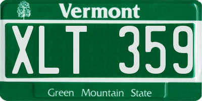 VT license plate XLT359