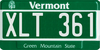 VT license plate XLT361