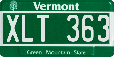 VT license plate XLT363