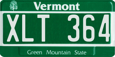 VT license plate XLT364