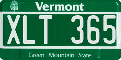 VT license plate XLT365