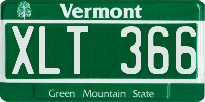 VT license plate XLT366