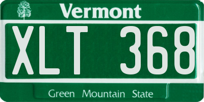 VT license plate XLT368