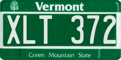VT license plate XLT372