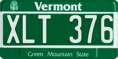 VT license plate XLT376
