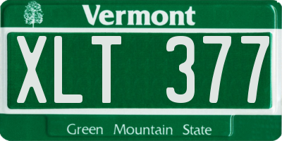 VT license plate XLT377