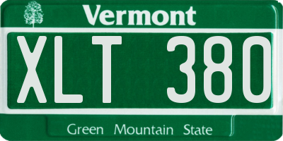 VT license plate XLT380