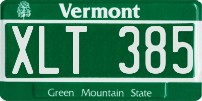 VT license plate XLT385