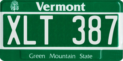 VT license plate XLT387