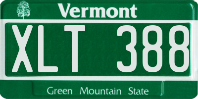 VT license plate XLT388