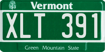 VT license plate XLT391