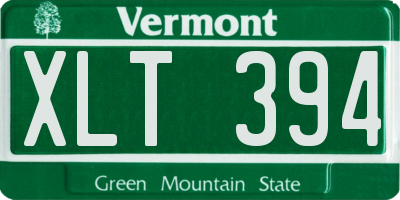 VT license plate XLT394