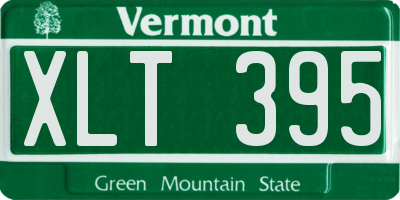 VT license plate XLT395