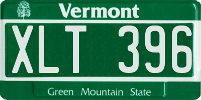 VT license plate XLT396