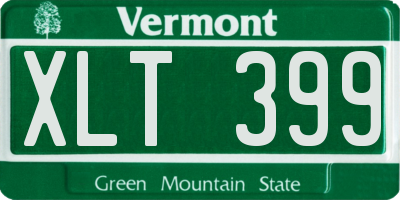 VT license plate XLT399