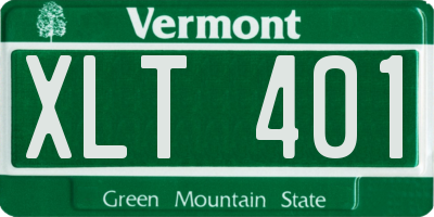 VT license plate XLT401