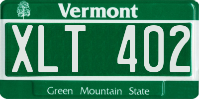 VT license plate XLT402