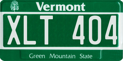 VT license plate XLT404