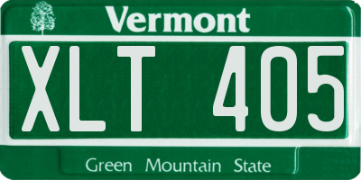VT license plate XLT405