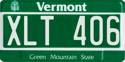 VT license plate XLT406