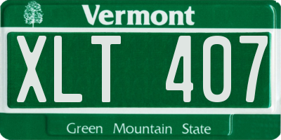 VT license plate XLT407