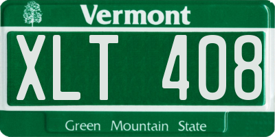 VT license plate XLT408