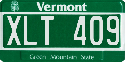 VT license plate XLT409