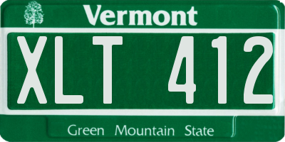 VT license plate XLT412