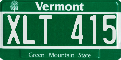 VT license plate XLT415