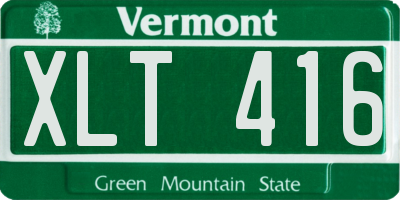 VT license plate XLT416