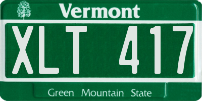 VT license plate XLT417