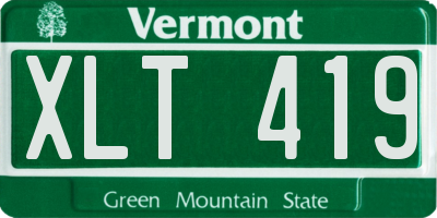 VT license plate XLT419