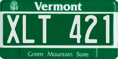 VT license plate XLT421