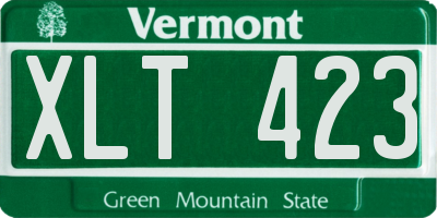 VT license plate XLT423